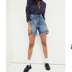 Lee Vintage Modern High Rise Dad Shorts NWT Size 27 90s Denim Jorts Distressed